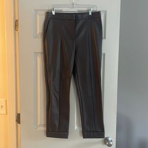 Ann Taylor faux Leather pants, gray, size 8 New with tags